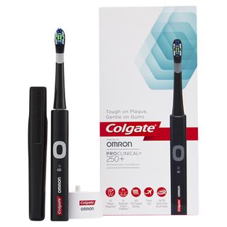 Black Colgate Omron ProClinical 250+ electric toothbrush