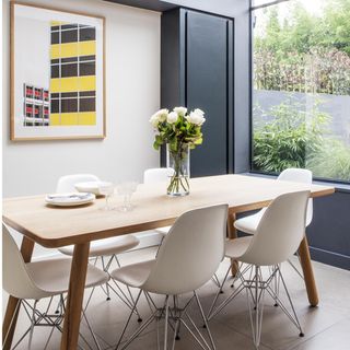 dining area with wooden dining table