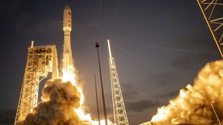 A United Launch Alliance Atlas V rocket carrying the NROL-101 mission for the National Reconnaissance Office lifts off from Space Launch Complex-41 at Cape Canaveral Air Force Station in Florida, at 5:32 p.m. EST (2232 GMT) on Nov. 13, 2020.
