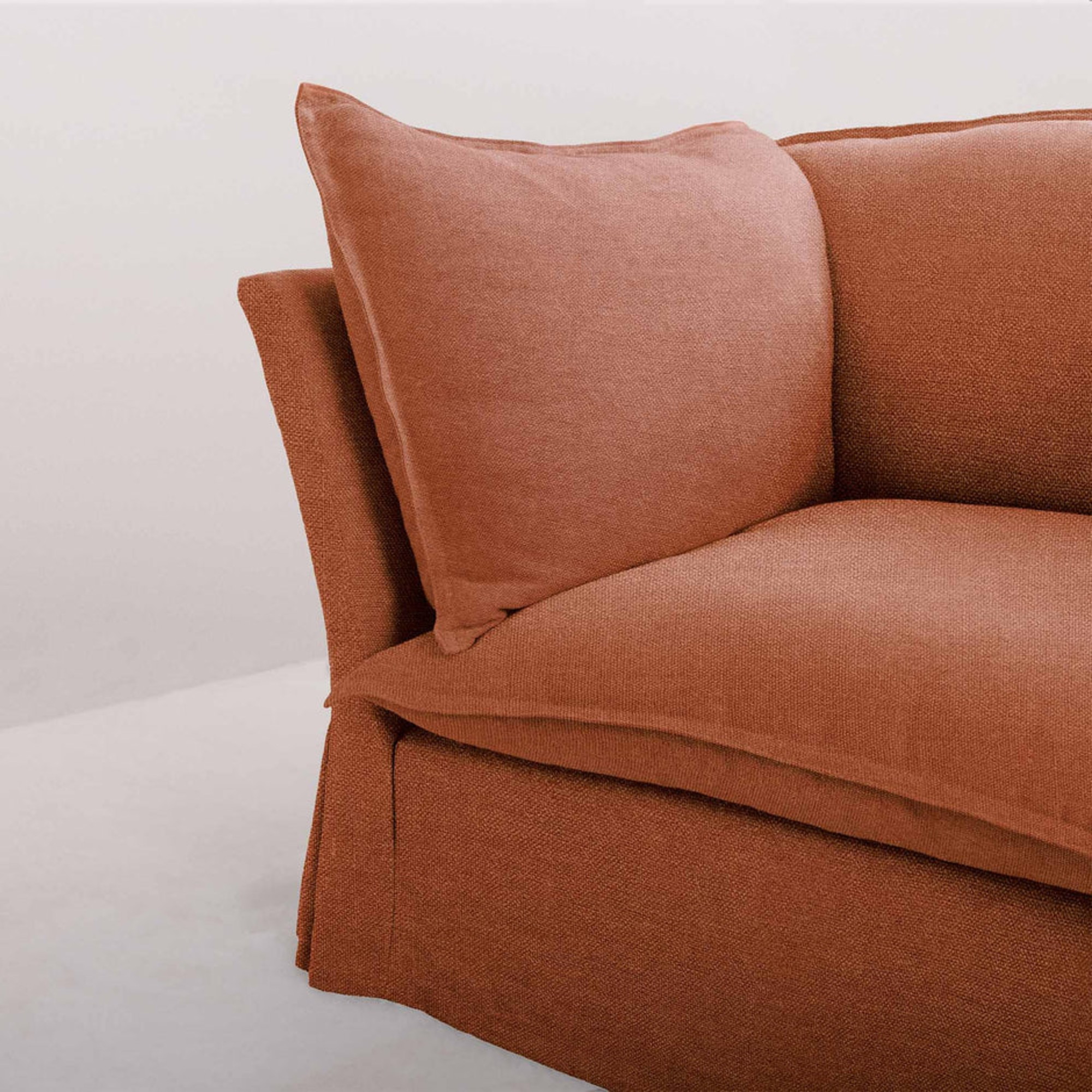 Vesper three-seater sofa in copper heavy linen
