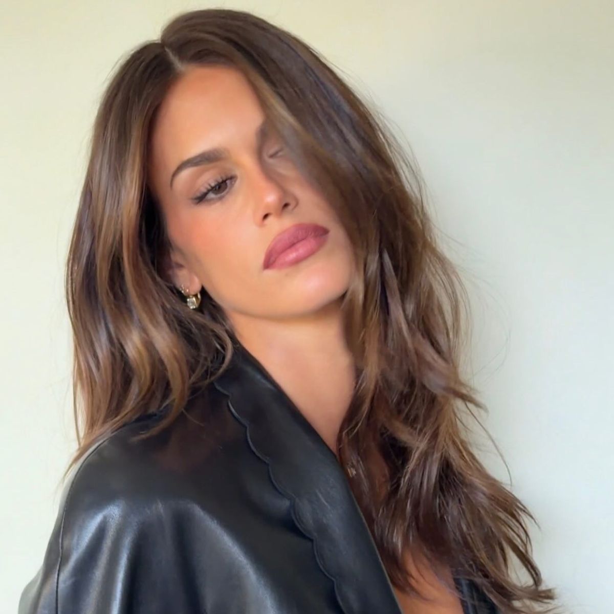 Kaia Gerber with a layered hairstyle