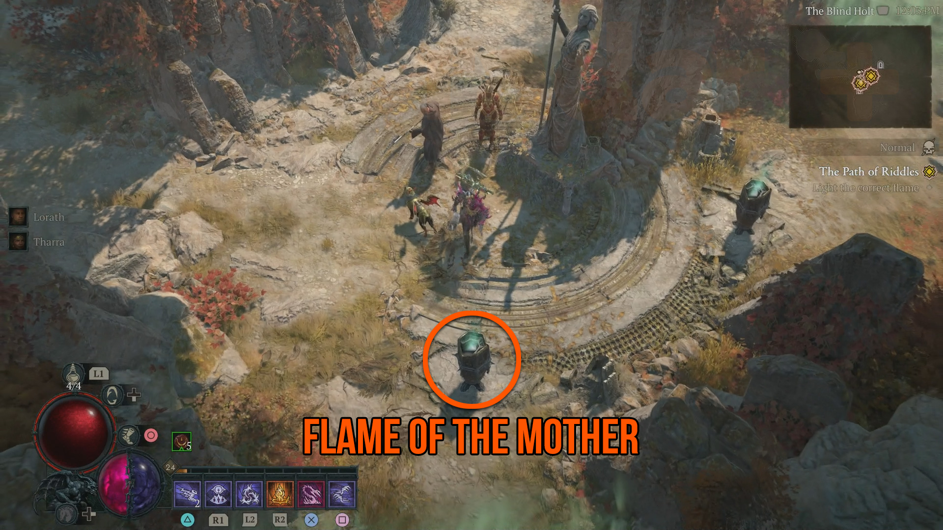 Diablo 4 The Path of Riddles solution for puzzle 1