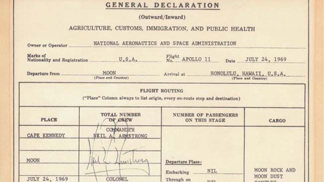 Back from the Moon, Apollo Astronauts Had to Go Through Customs