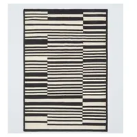 John Lewis Arboretum Stripe Rug, Black/White