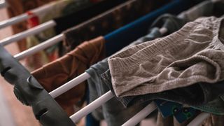 clothes drying on airer