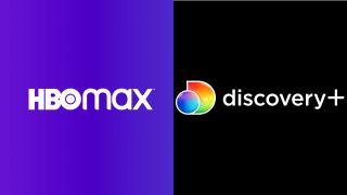 HBO Max logo side by side Discovery+ logo