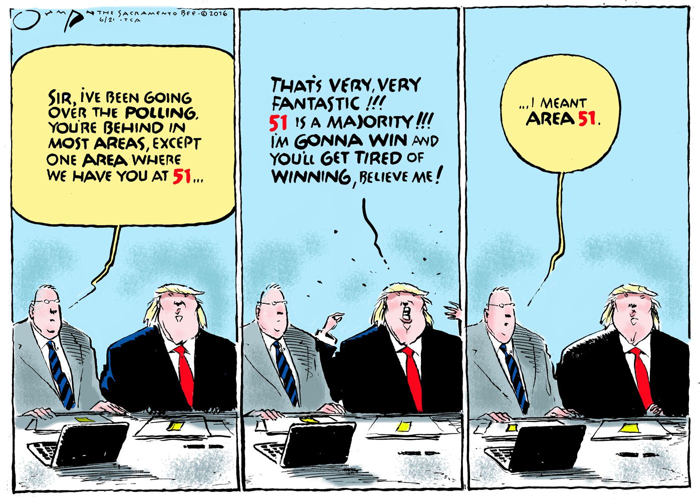 Political Cartoon U.S., Trump poll numbers | The Week