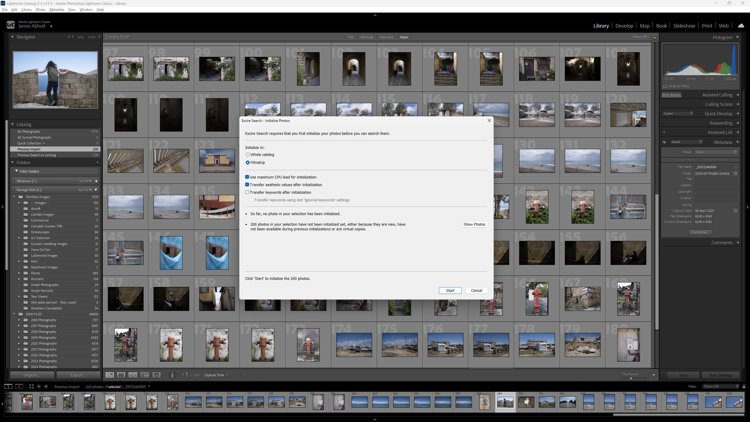 Excire Search 2026 interface