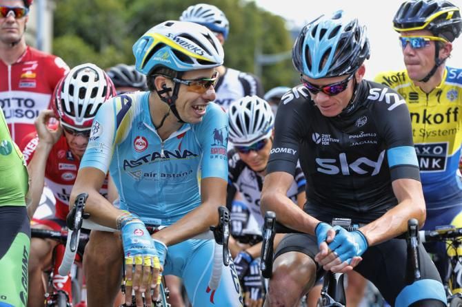 Fabio Aru and Chris Froome at the Vuelta
