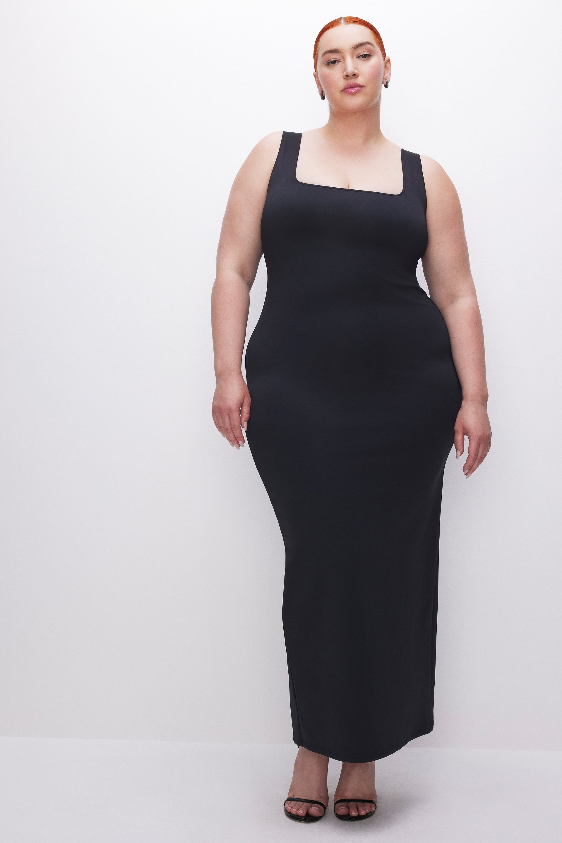 Scuba Modern Tank Maxi Dress | Black001