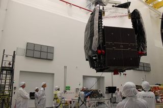 The SES-8 telecommunications satellite is an Orbital Sciences GEOStar-2 spacecraft that will provide communications coverage of the South Asia and Asia Pacific regions. This hybrid Ku- and Ka-band spacecraft weighs 6,918 lbs. (3,138 kg.) at launch.