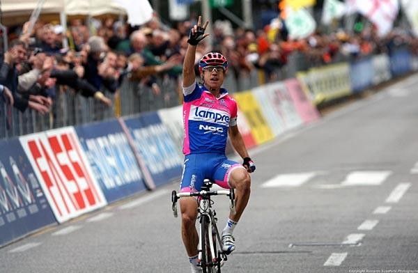 Damiano Cunego had plenty of time to celebrate
