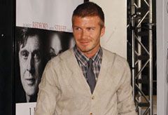 David Beckham wearing a cardigan to the Lions for Lambs premiere