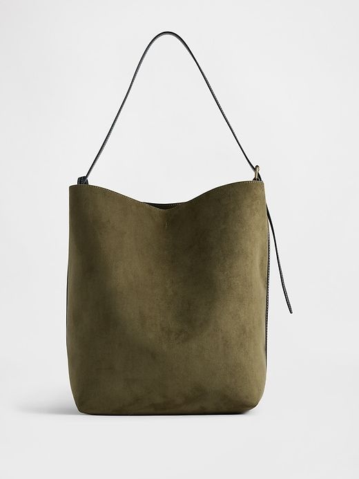 Vegan Suede Bucket Bag