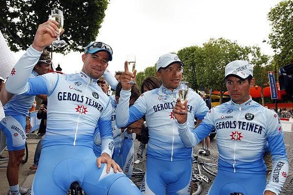 Gerolsteiner riders don't always drink water.
