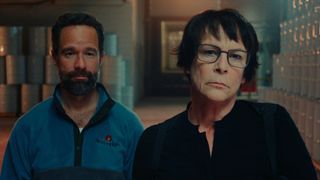 Chris Diamantopoulos and Jamie Lee Curtis in The Sticky.