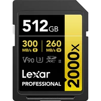 Lexar 256GB Professional 2000x UHS-II SDXC memory card