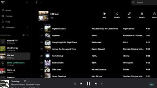 Tidal screenshot of the desktop app