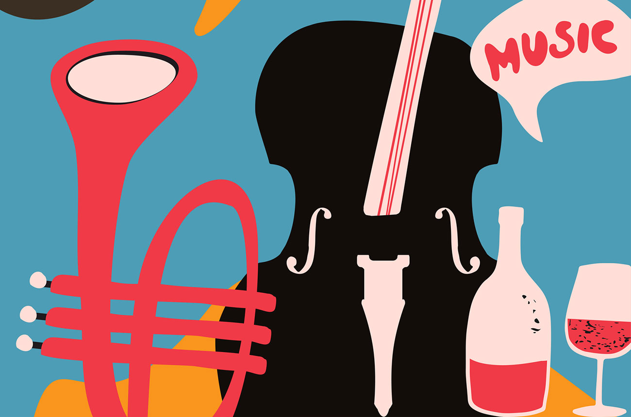 wine and music