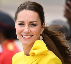 Kate Middleton, Duchess of Cambridge arrives with Prince William, Duke of Cambridge at Norman Manley International Airport