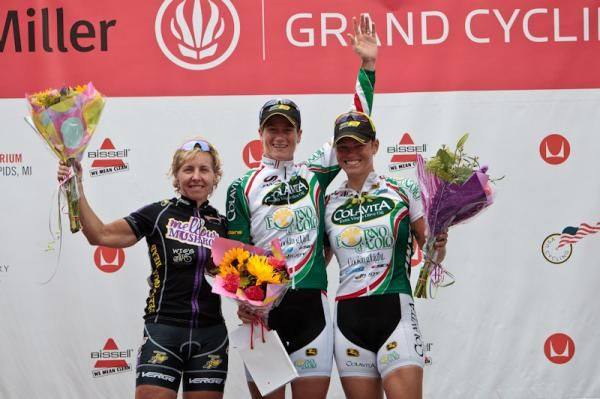 The women's podium.