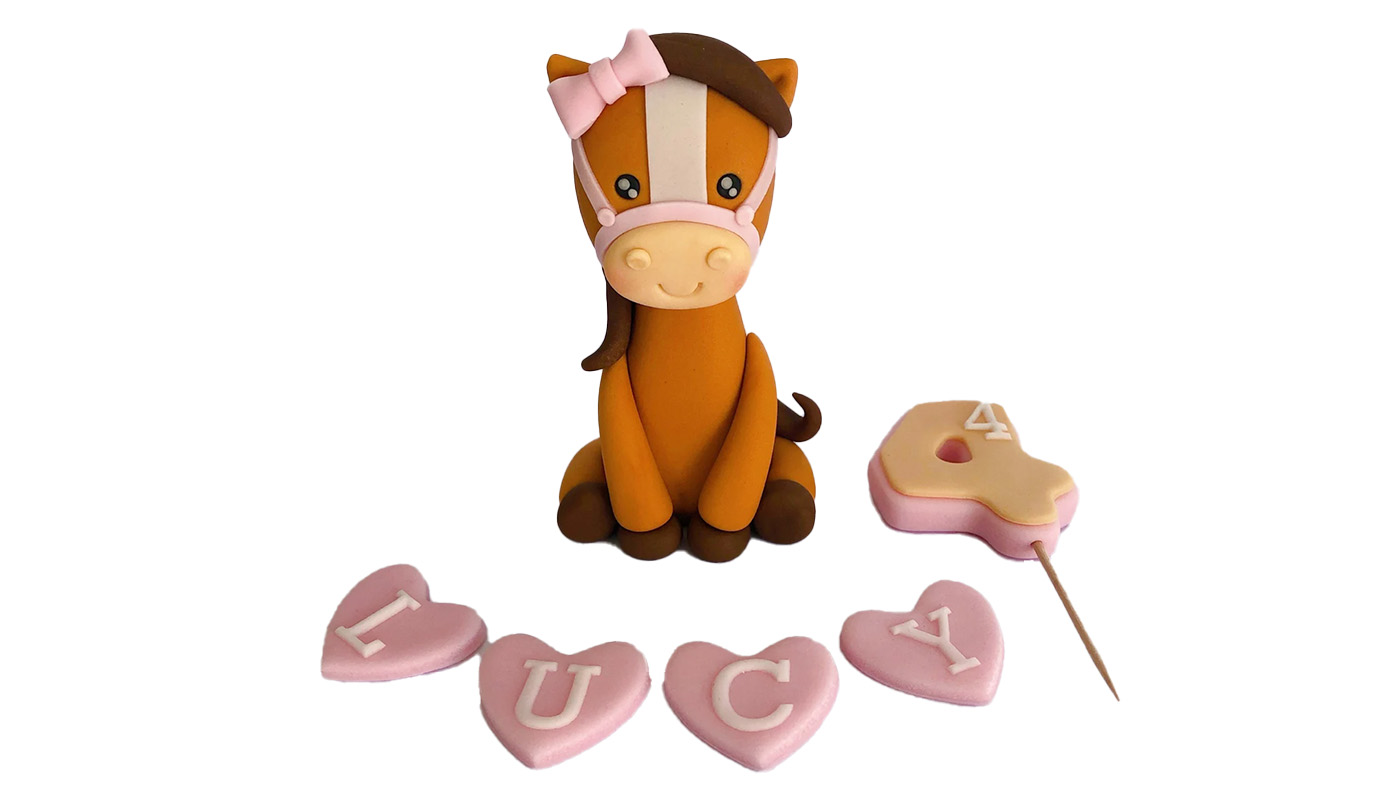 Cute edible pony with name and age