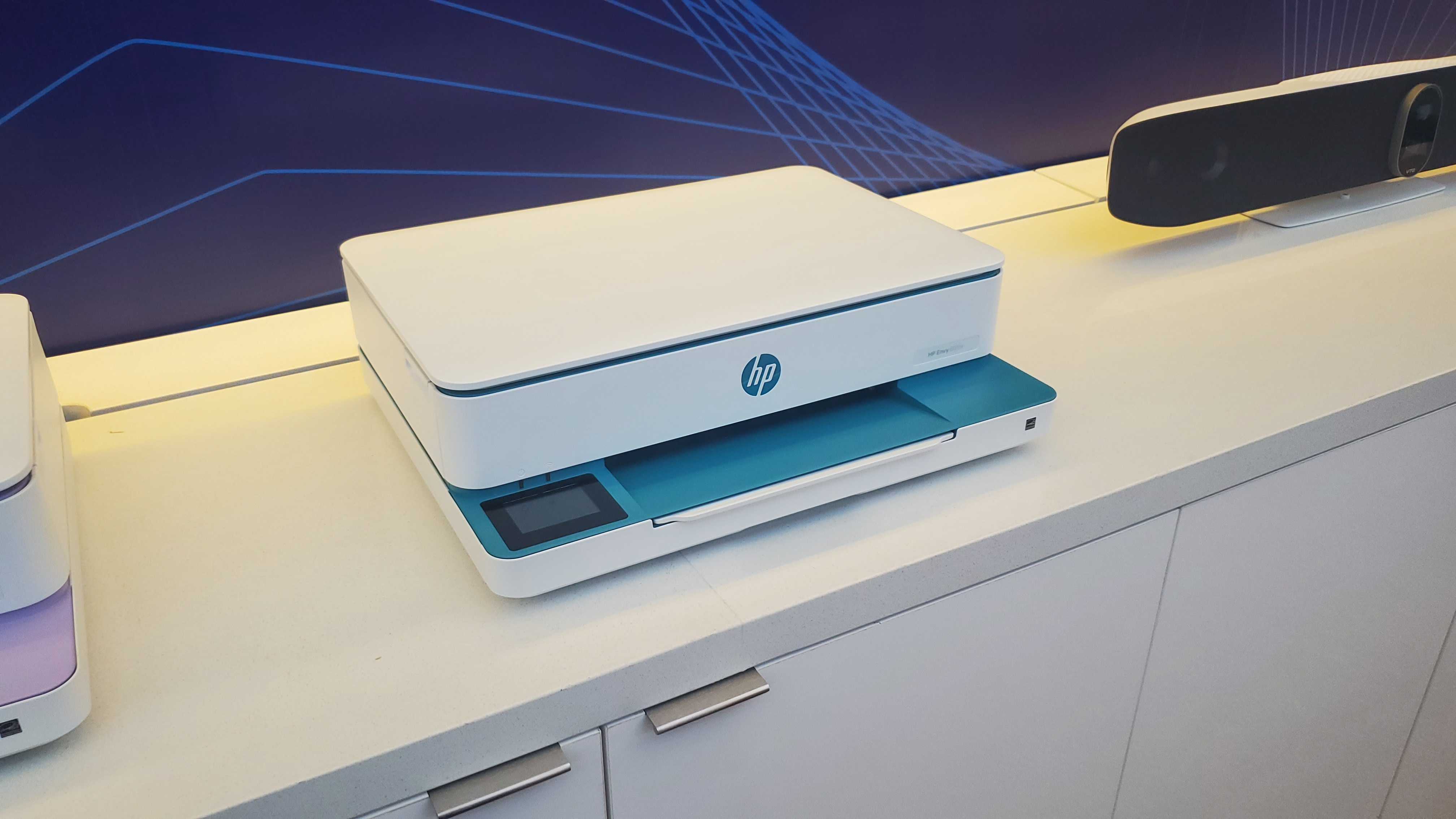 white HP printer