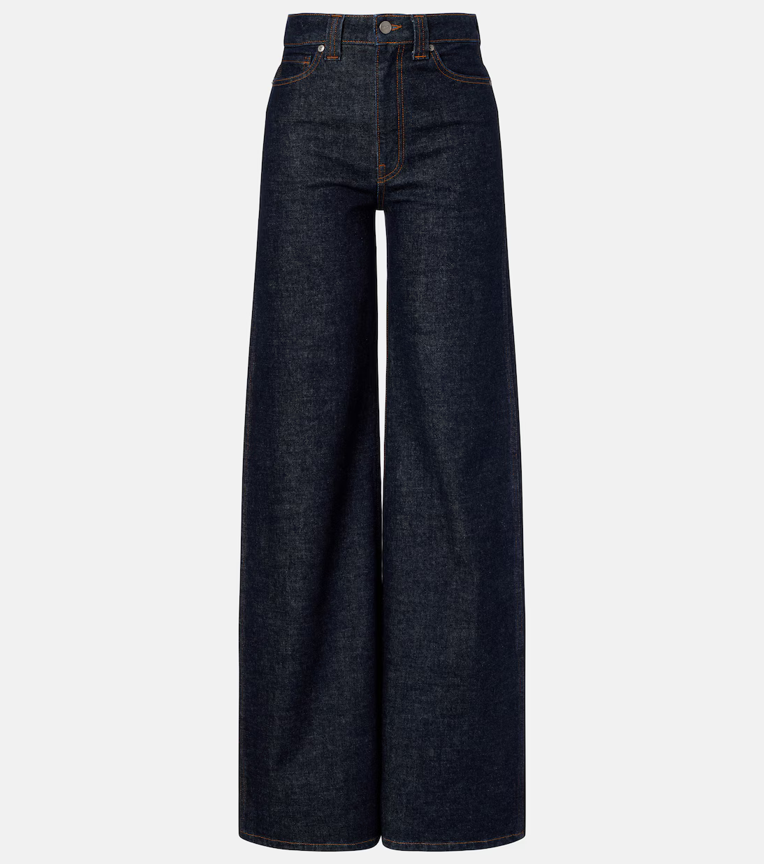 Khaite indigo wide leg jeans