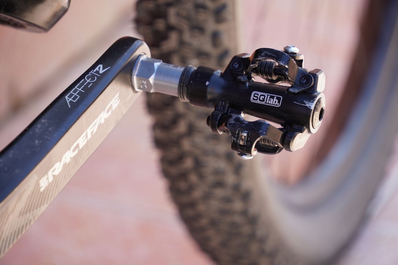 Image shows the tech on one of the bikes being ridden at the Atlas Mountain Race
