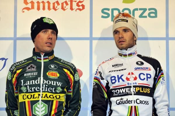Sven Nys and Niels Albert on the podium