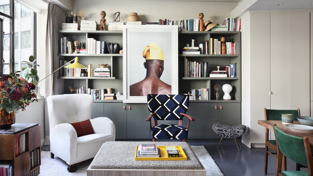 Living room in Sophie Ashby&#039; London apartment 