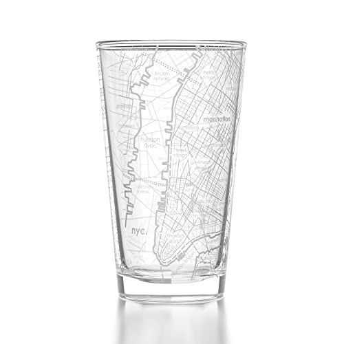 City Map Pint Glass (New York City)