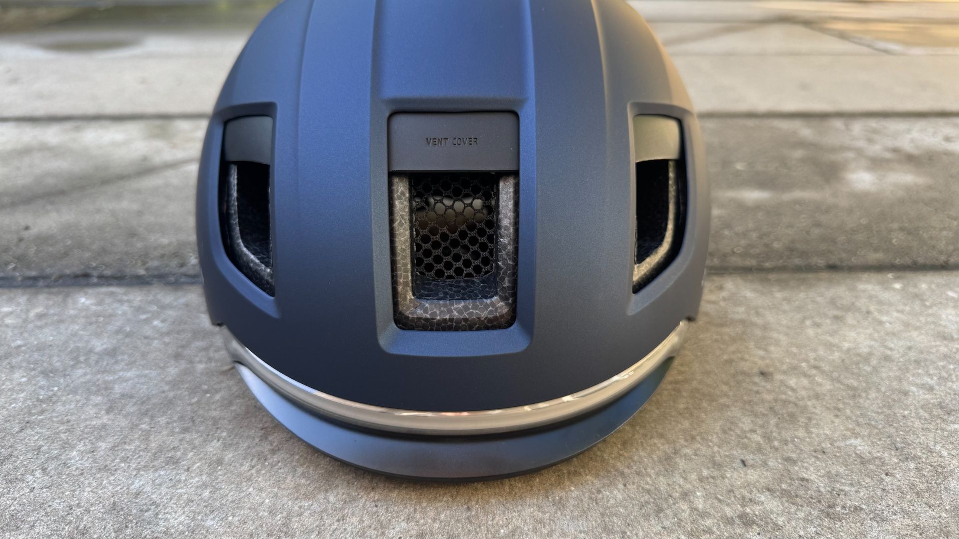 The Abus Hyp-E helmet with vents open