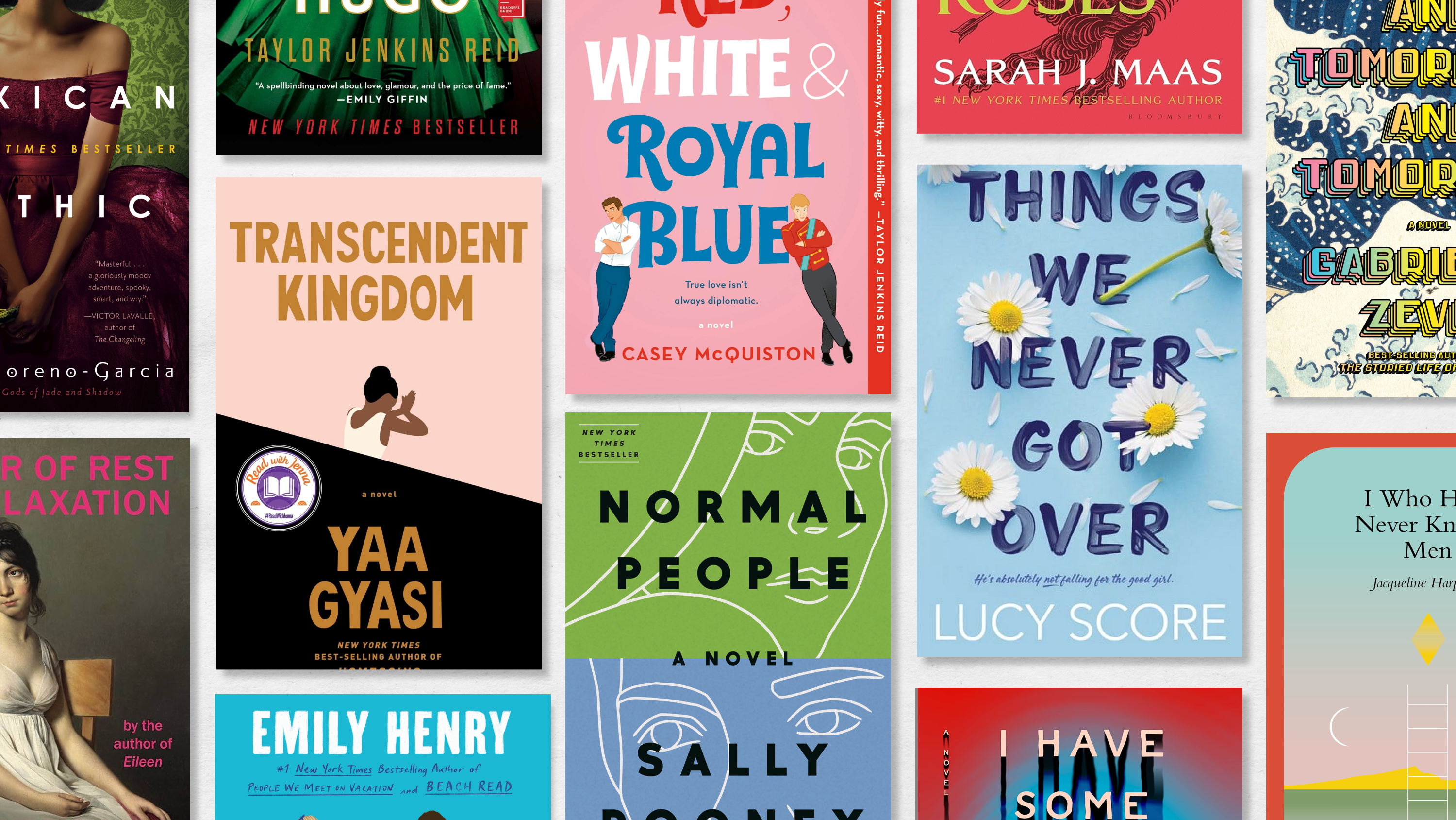 a collage of book covers of books that are popular on tiktok