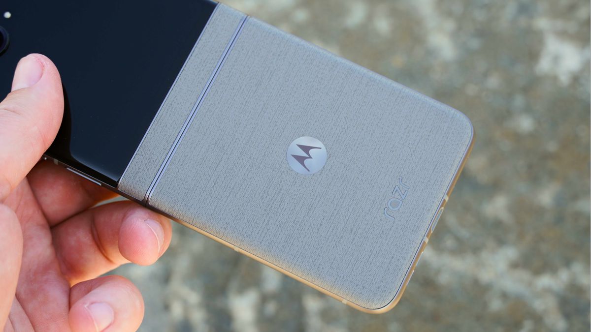 The Motorola Razr 2026 in the Pantone Hematite colorway.