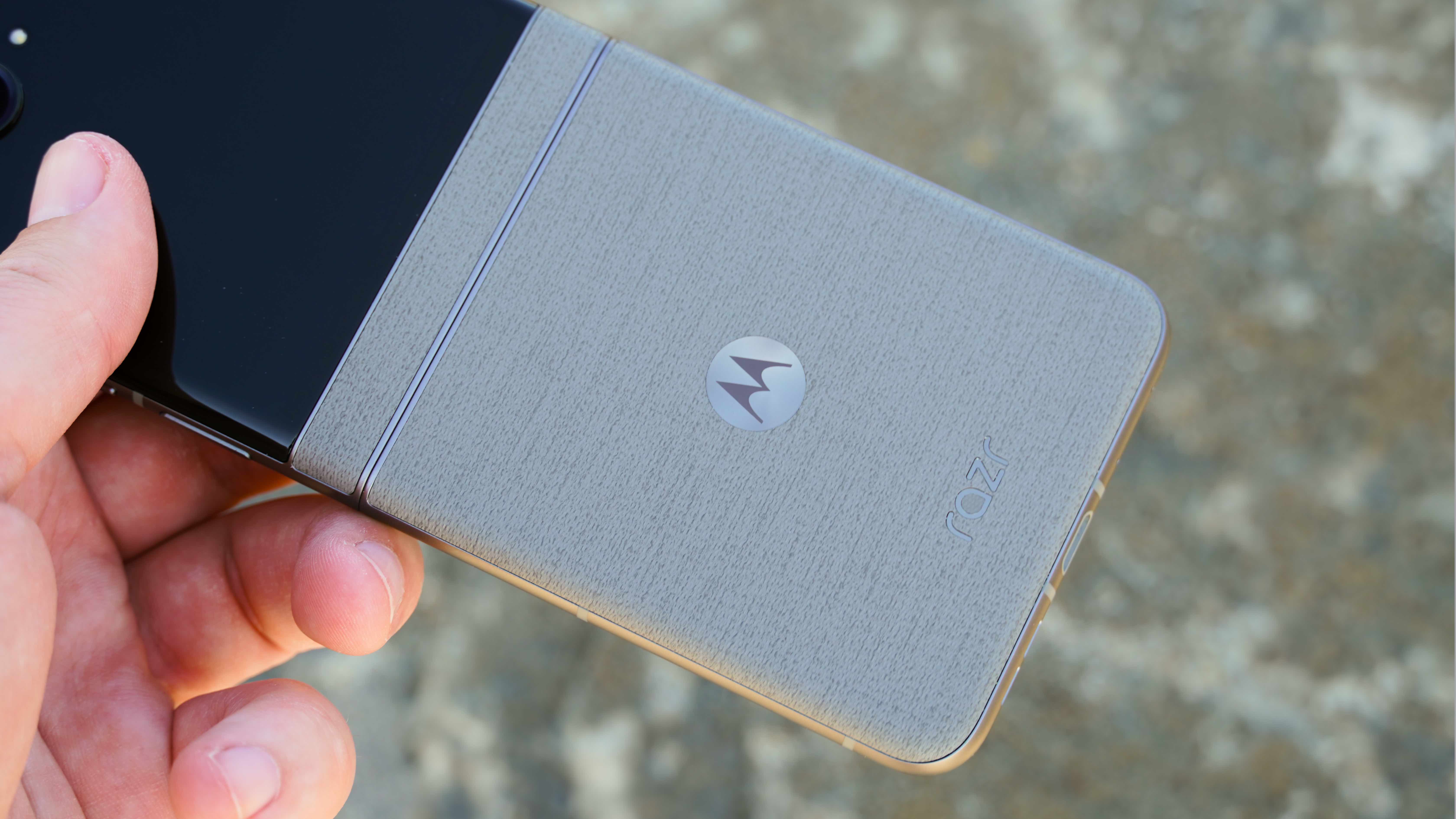 The Motorola Razr 2026 in the Pantone Hematite colorway.