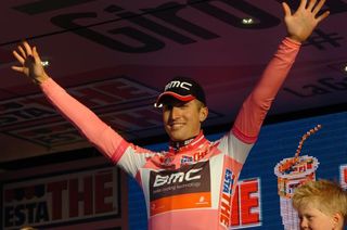 First leader of the 2012 Giro d'Italia Taylor Phinney (BMC)