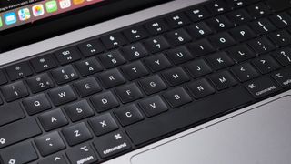 The keyboard on a MacBook Pro 14-inch (2021)