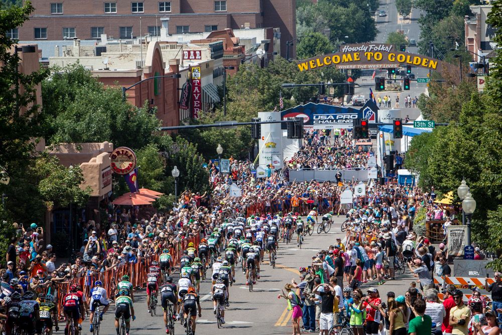 Huge crowds were on hand in Golden for todays race