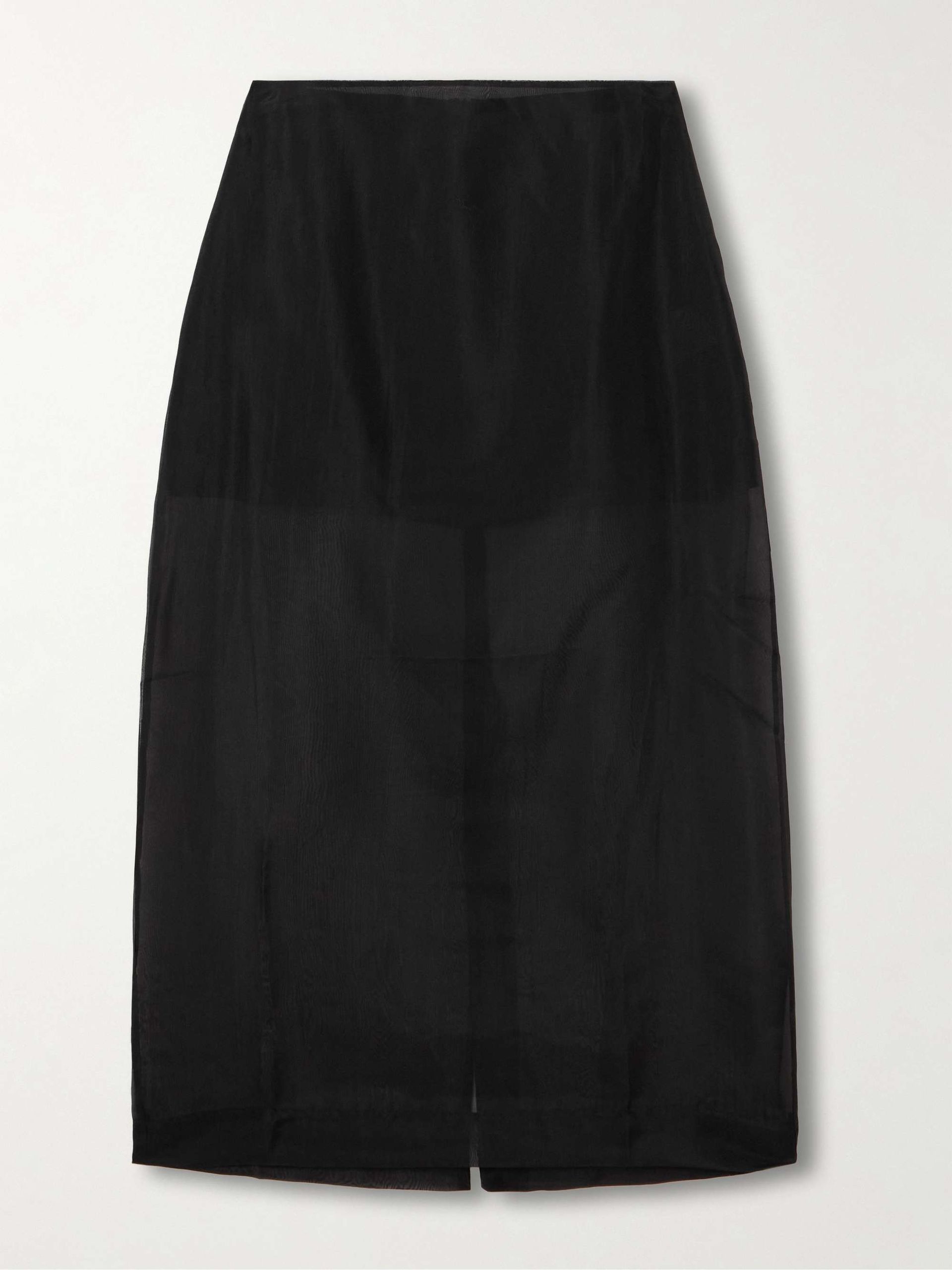 Peri Silk-Blend Organza Midi Skirt