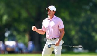 Rory McIlroy fist pumps