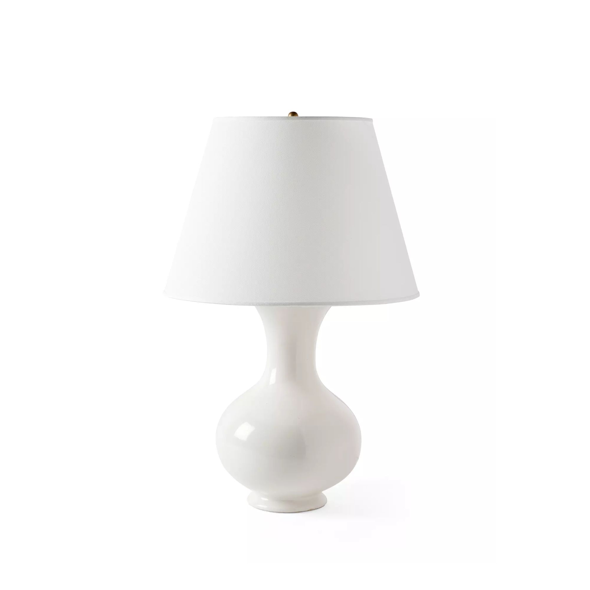 lamp and shade with bulb shaped lamp base