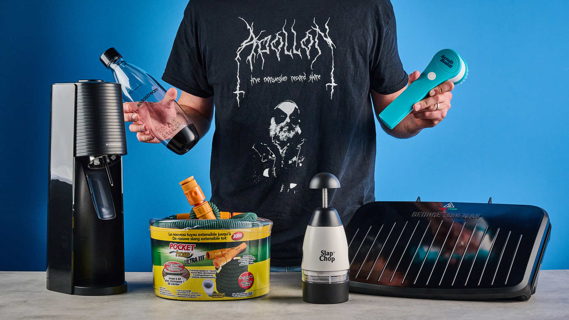 A range of As Seen On TV products on a table