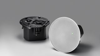 Audio-Technica ATSP-30 network ceiling speaker in black.