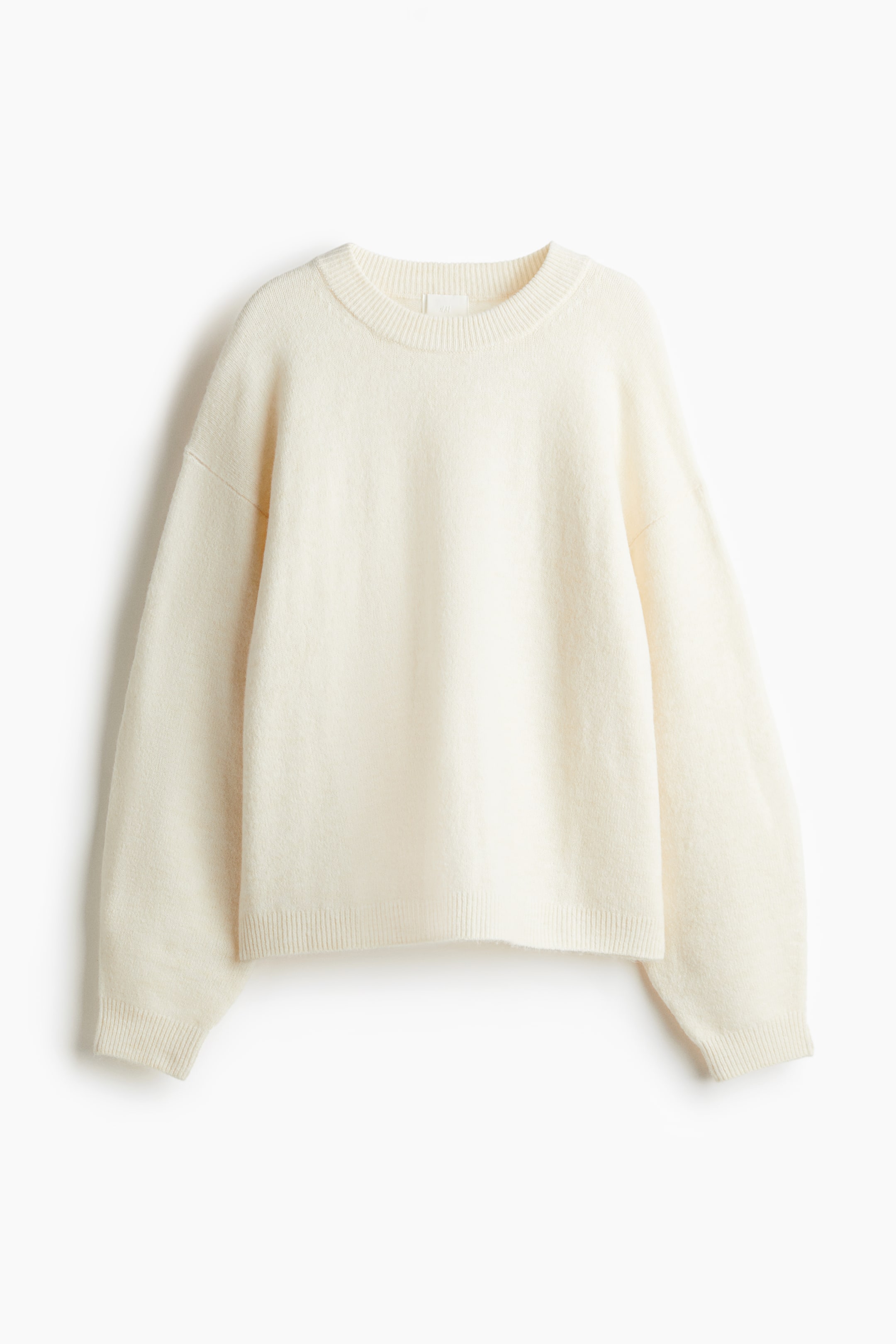 Knitted Jumper - Beige Marl/block-Coloured
