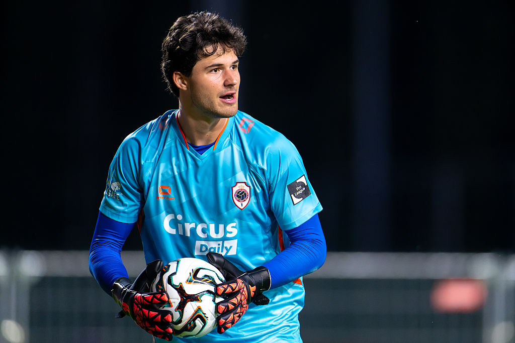 Senne Lammens of Royal Antwerp FC during the Jupiler Pro League match between Royal Antwerp FC and Royale Union Saint-Gilloise at Bosuilstadion on July 25, 2025 in Antwerpen, Belgium.