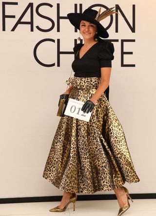 A racegoers attends Chandon S Ladies Day in Australia, 2019