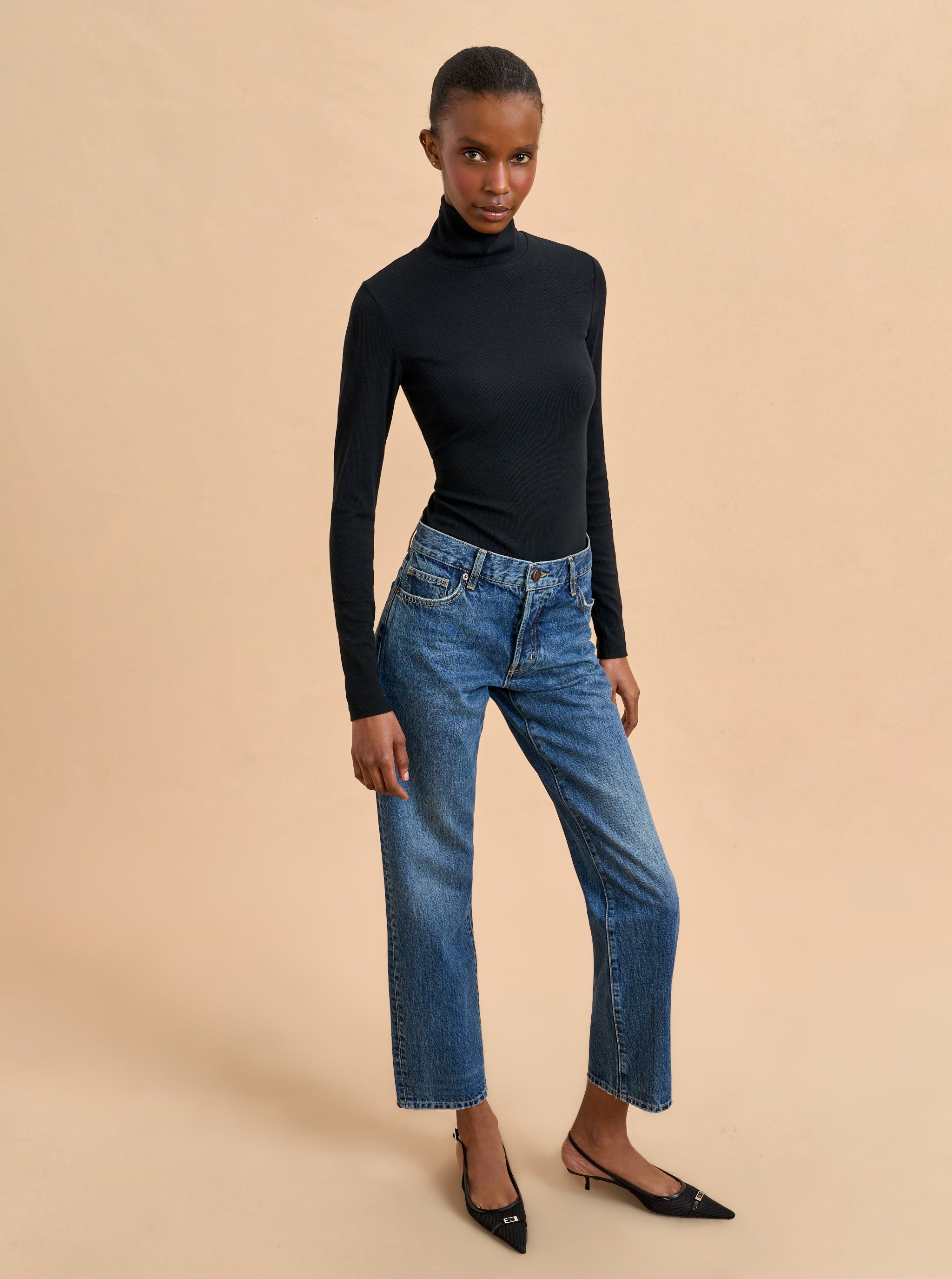 Le Turtleneck Xxs in Black