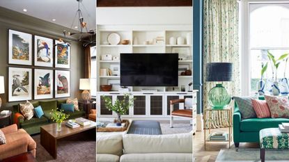 Three living rooms with hidden hard to clean areas, such as lighting, tv centers and couches