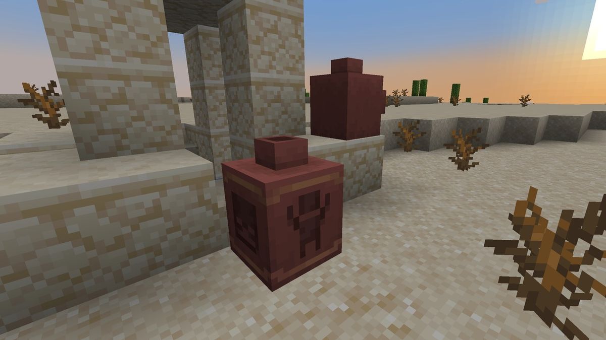 Screenshot of the archeology feature set in Minecraft 1.20.